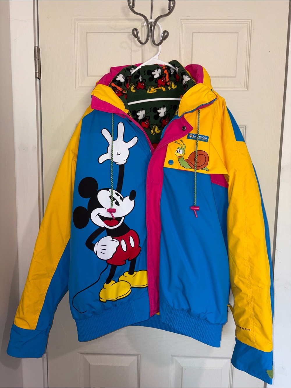 Columbia Disney 100 3 In 1 Jacket Waterproof Fleece Mens Large Retro Mickey RARE